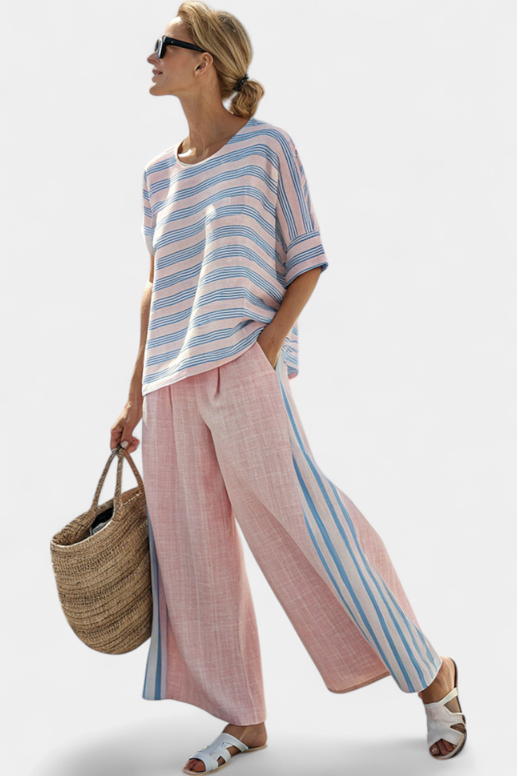 Flaminia – elegant blue and soft trousers