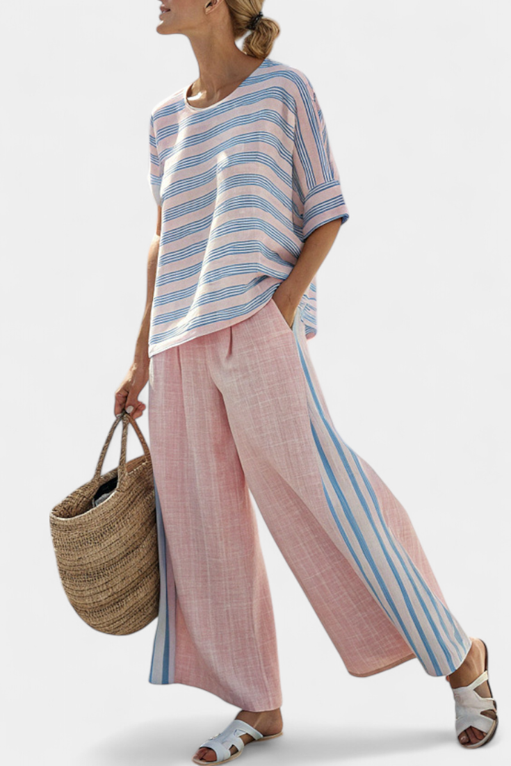Flaminia – elegant blue and soft trousers