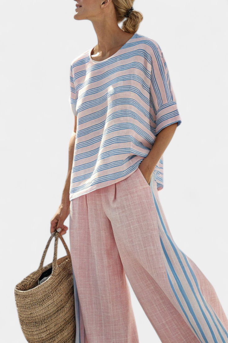 Flaminia – elegant blue and soft trousers