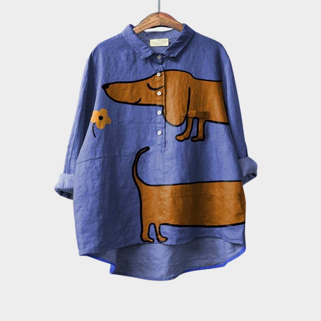 MOREAU LYON | ARTISTIC DOG BLOUSE FOR WOMEN
