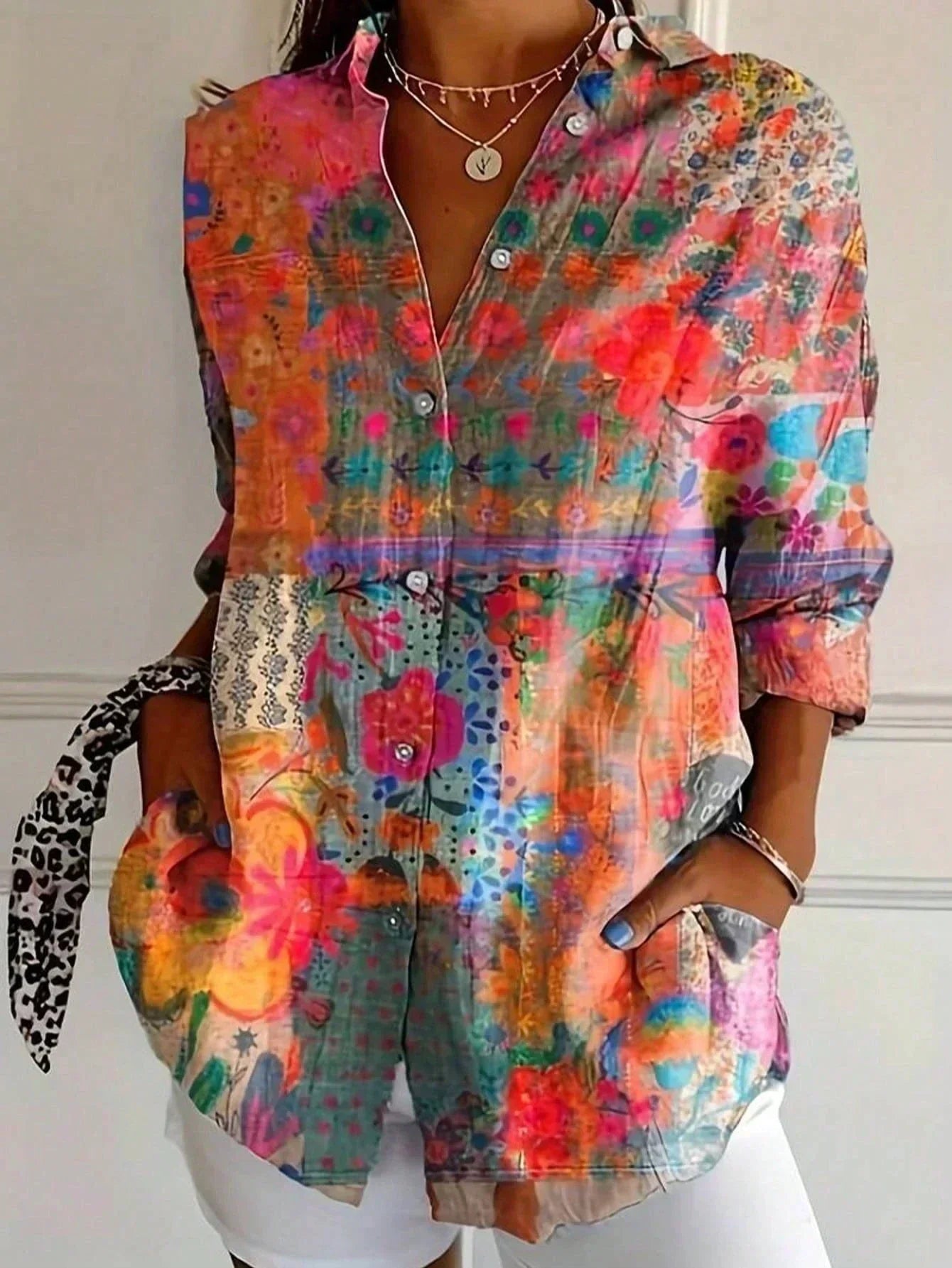 Astrid | Shirt with Colourful Patterns