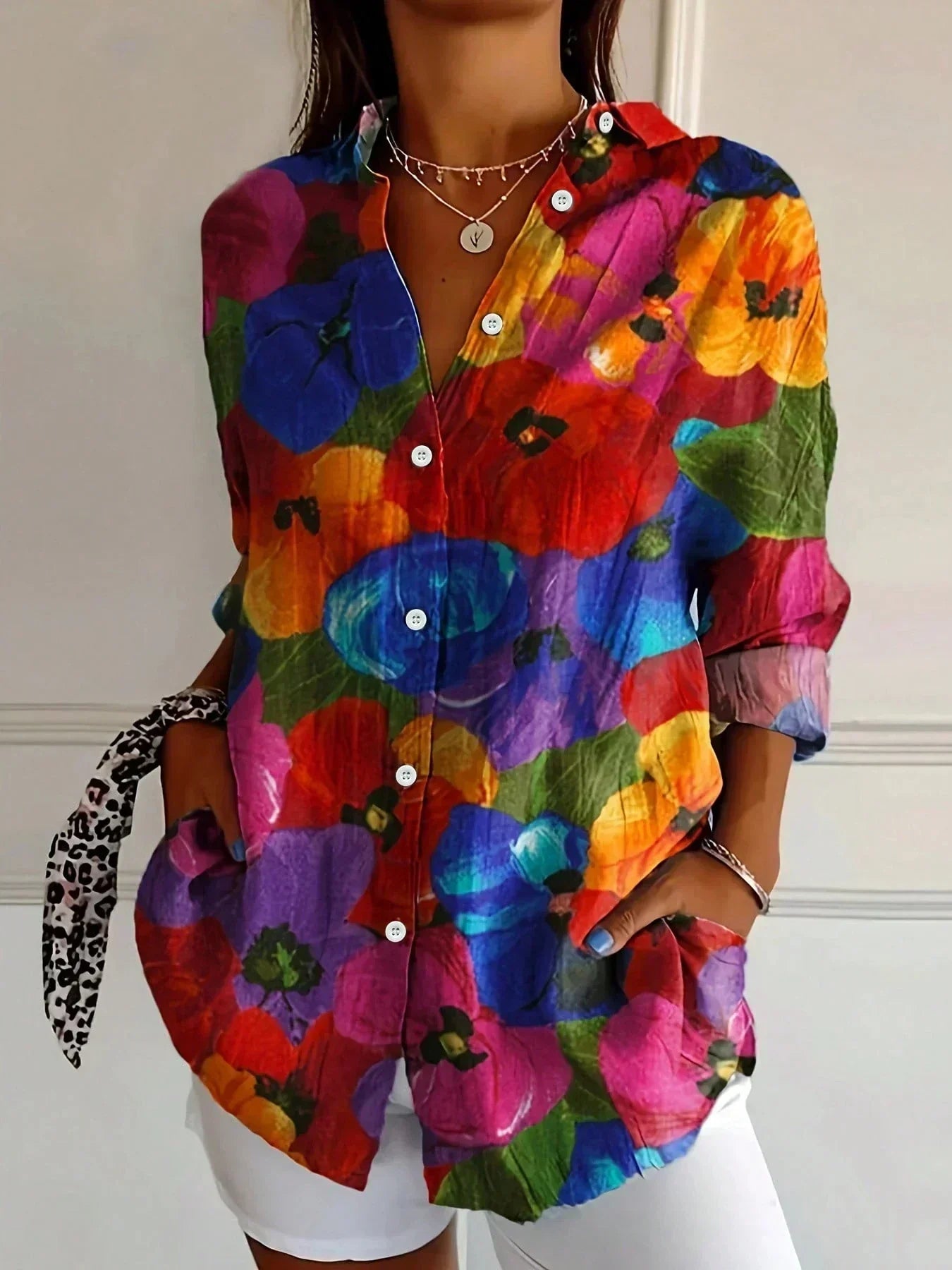 Astrid | Shirt with Colourful Patterns