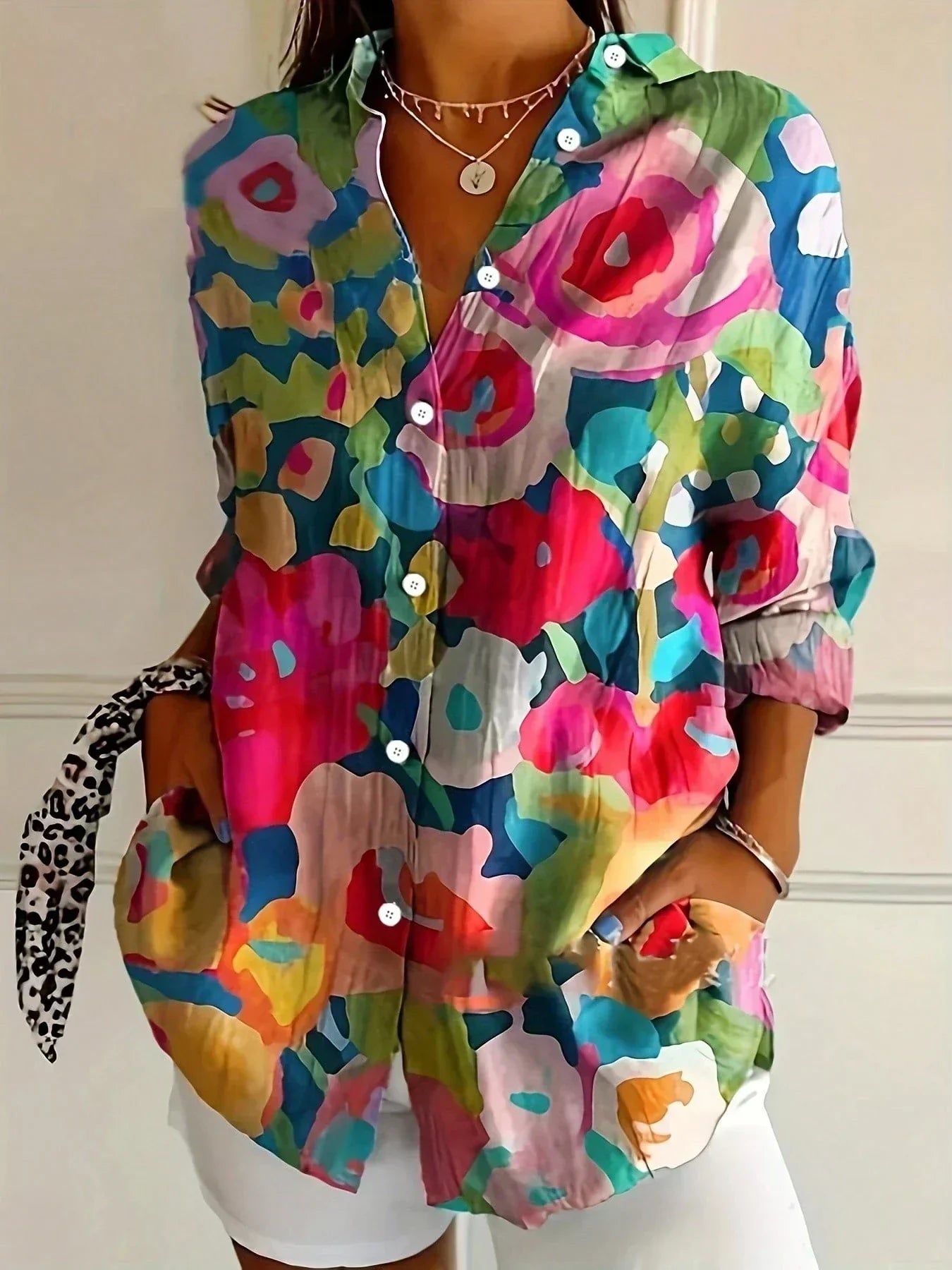 Astrid | Shirt with Colourful Patterns