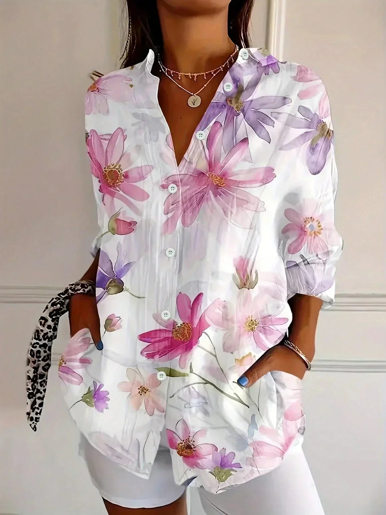 Astrid | Shirt with Colourful Patterns