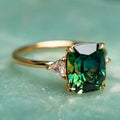 Gold Ring with Green Zircon - Luck Collection
