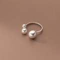 Adjustable Ring Featuring Three Freshwater Pearls