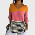 Amelia | Women's Abstract Line Pattern Art Print Casual Pullover
