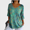 Amelia | Women's Retro Art Print Casual Pullover