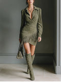 Hazel | V-Neck Viscose Mini Dress