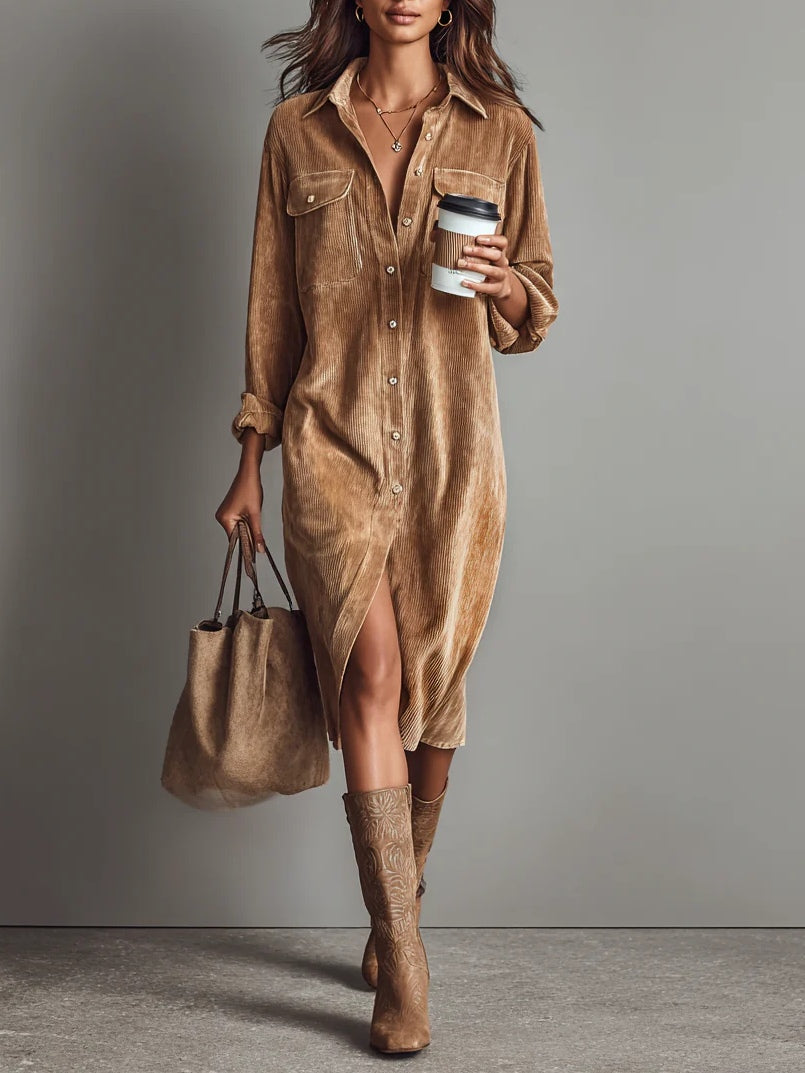 Aurovia - Stylish Flared Hem Dress