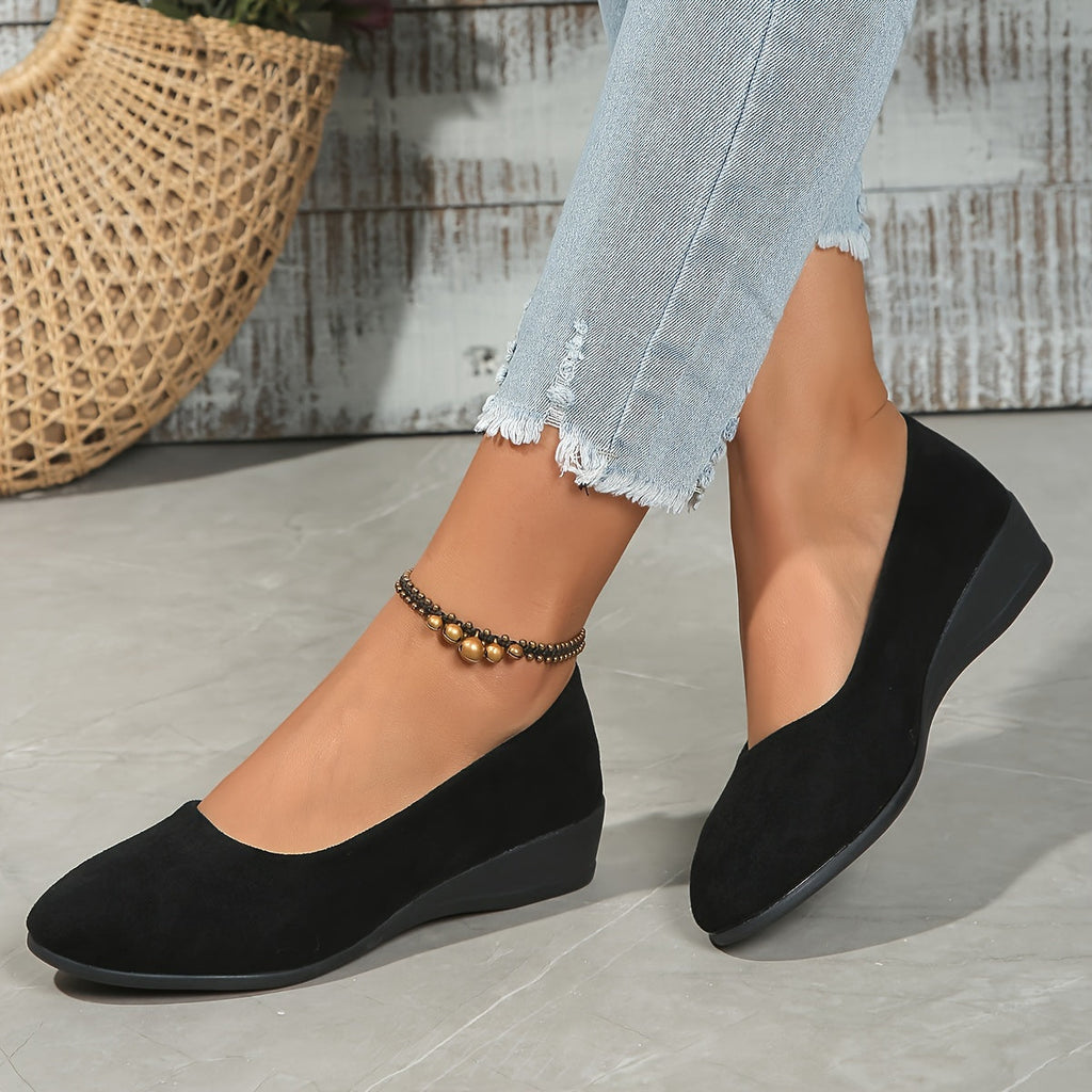 Éliane™ | Chic Wedge-Heeled Ballet Flats for Unmatched Comfort