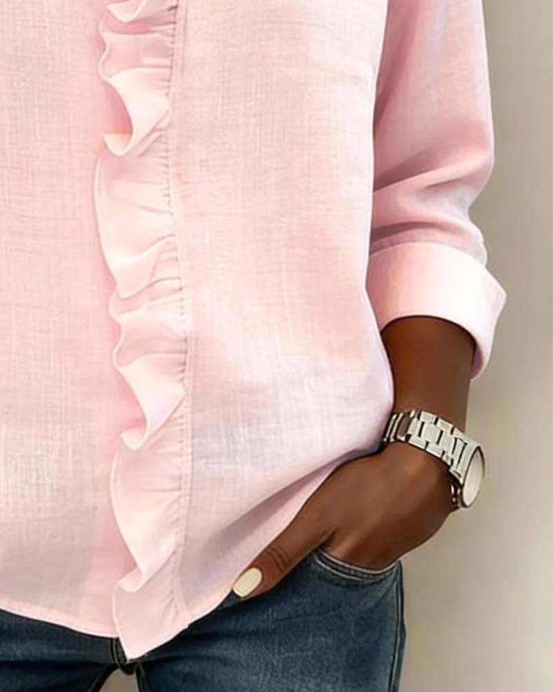 Alena | Ruffled Blouse V-Neck