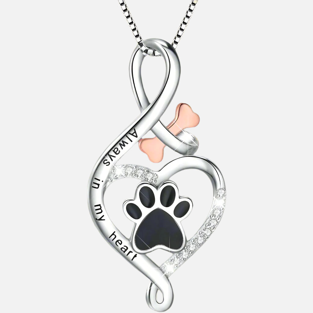 Lucky Paw Chain Featuring Heart, Bone, and Infinity Charm