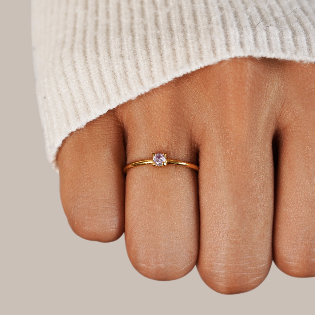 Gold Rings Featuring Birthstones