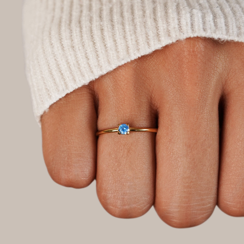 Gold Rings Featuring Birthstones