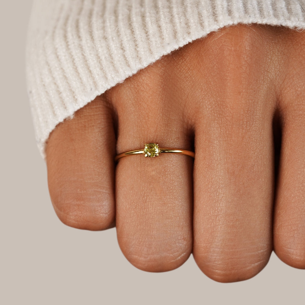 Gold Rings Featuring Birthstones