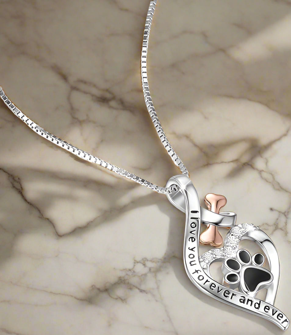 Lucky Paw Chain Featuring Heart, Bone, and Infinity Charm