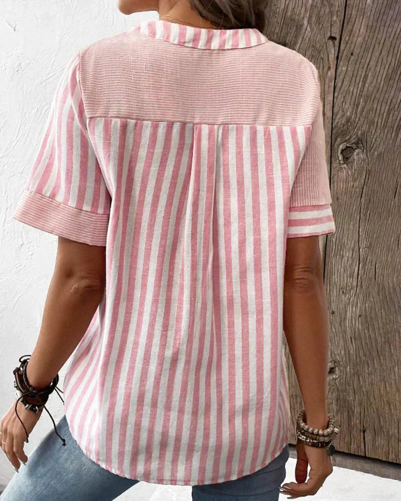 Erin | Soft Striped Blouse