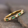 Alex - Gold Ring Featuring Green Zirconia Inlay