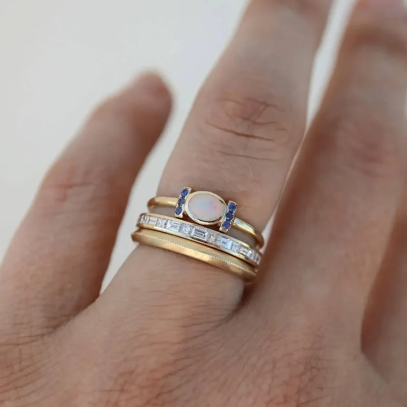 Oprah - Classic Vintage Gold Opal Ring Collection