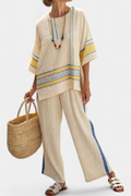 Marcella – Yellow and Linen Trousers