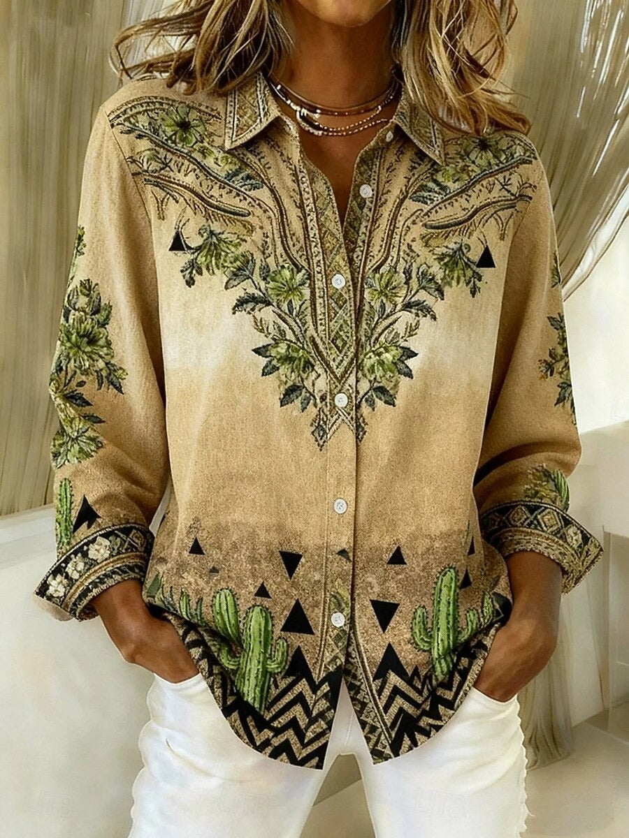 Amara | Boho Embroidered Shirt