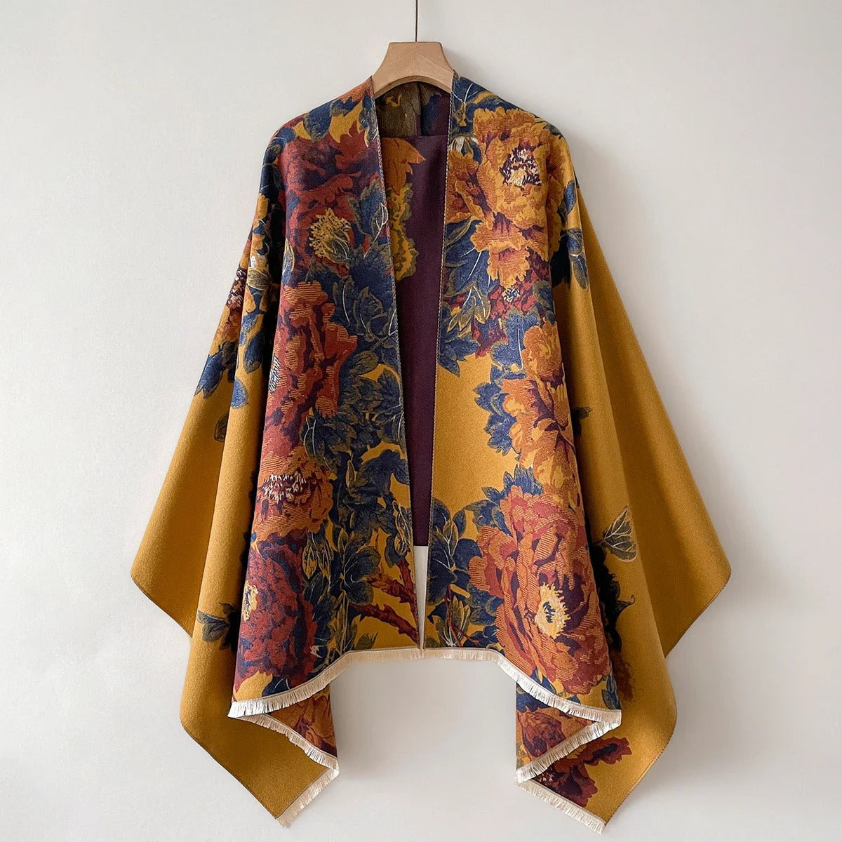 Carolinne | Floral Silk-Blend Shawl