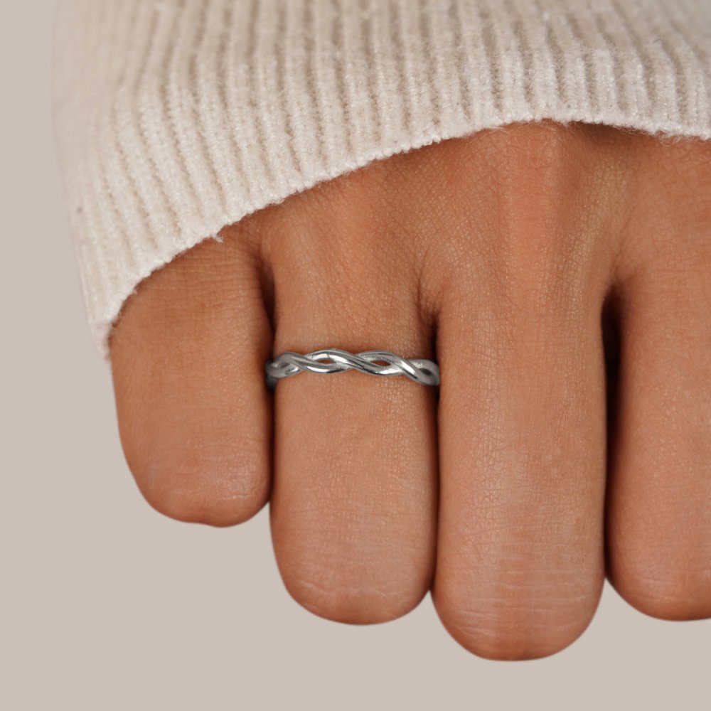 18K Silver Infinity Rotating Ring