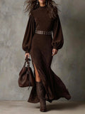 Harriet | Retro Lantern Sleeve Midi Dress
