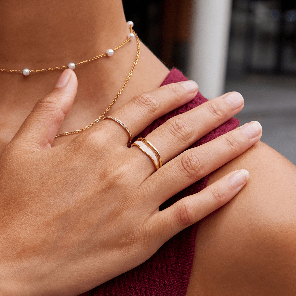 Layered Hoop Ring