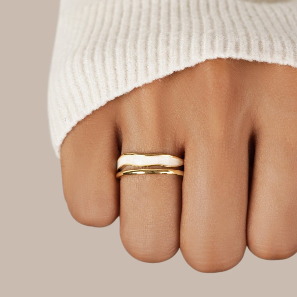 Layered Hoop Ring