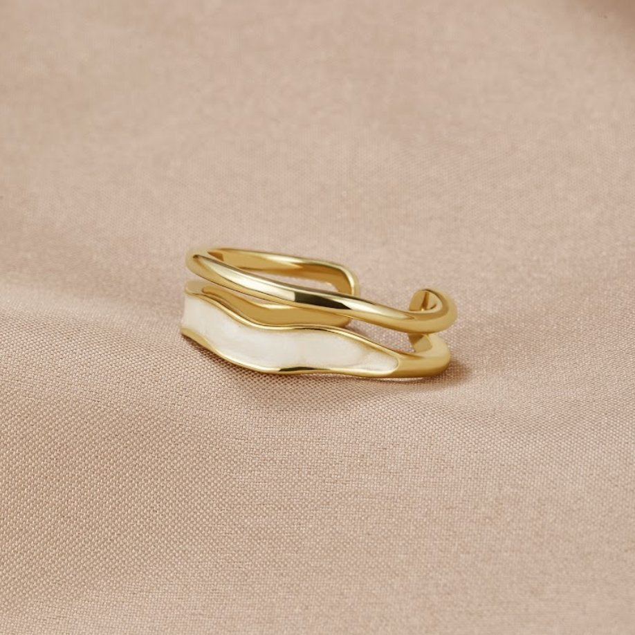 Layered Hoop Ring