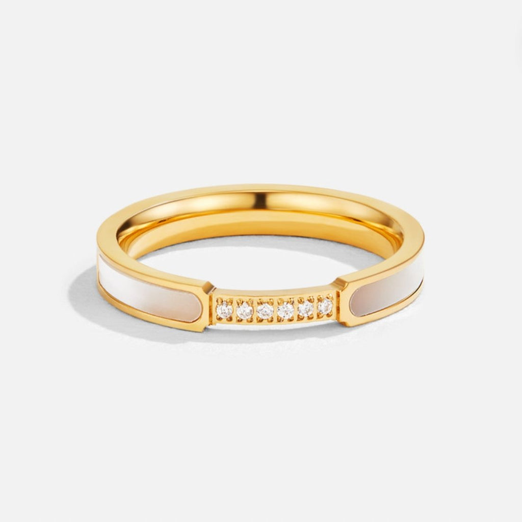 Unity - Elegant Pearl and Crystal Ring