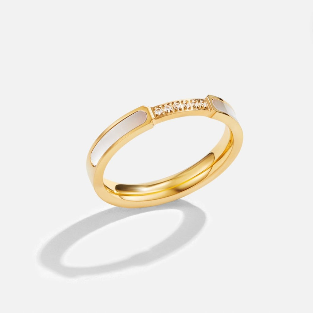 Unity - Elegant Pearl and Crystal Ring